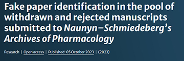 FAKE PAPER IDENTIFICATION IN THE POOL OF WITHDRAWN AND REJECTED MANUSCRIPTS