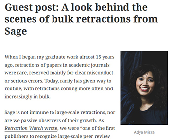A LOOK BEHIND THE SCENES OF BULK RETRACTIONS FROM SAGE