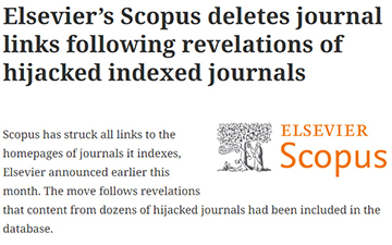Scopus Takes Action Against Hijacked Journals: Homepage Links Removed Amid Ongoing Challenges
