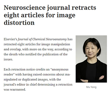 Neuroscience journal retracts eight articles for image distortion