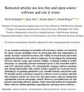 RETRACTED ARTICLES USE LESS FREE AND OPEN-SOURCE SOFTWARE AND CITE IT WORSE