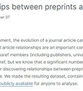 DISCOVERING RELATIONSHIPS BETWEEN PREPRINTS AND JOURNAL ARTICLES