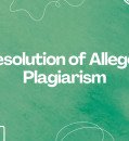 Resolution of Alleged Plagiarism