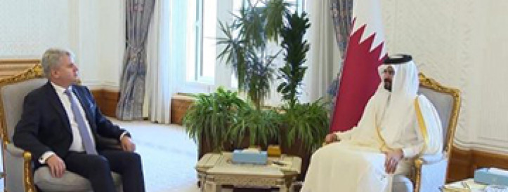 Estonian Ambassador in Qatar Jaan Reinhold presents his credentials