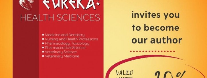 Action for authors of EUREKA: Health Science (http://journal.eu-jr.eu/health) journal 20% discount on APC