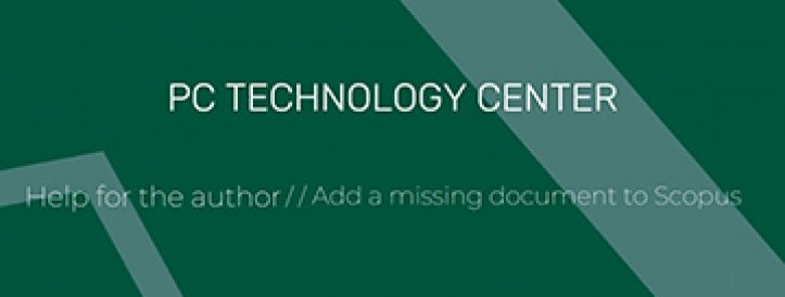 Add a missing document to Scopus | Help for the author