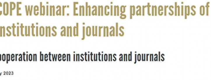 ENHANCING PARTNERSHIPS OF INSTITUTIONS AND JOURNALS