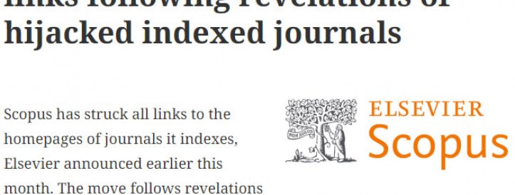 Scopus Takes Action Against Hijacked Journals: Homepage Links Removed Amid Ongoing Challenges