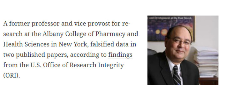 Pharmaceutical researcher faked data in two papers