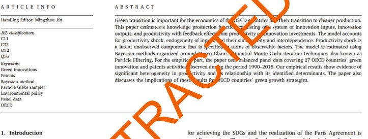 Economist’s Paper Retracted Over Undisclosed Data Manipulation