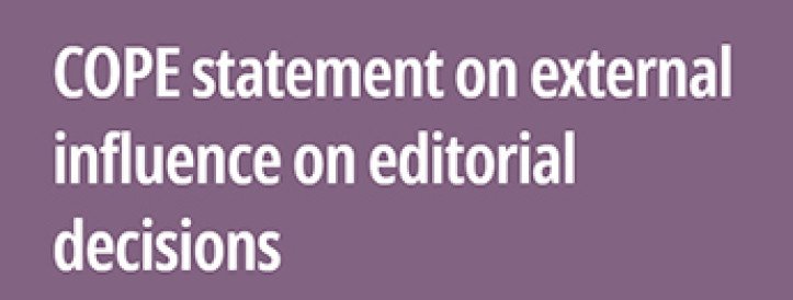 COPE statement on external influence on editorial decisions